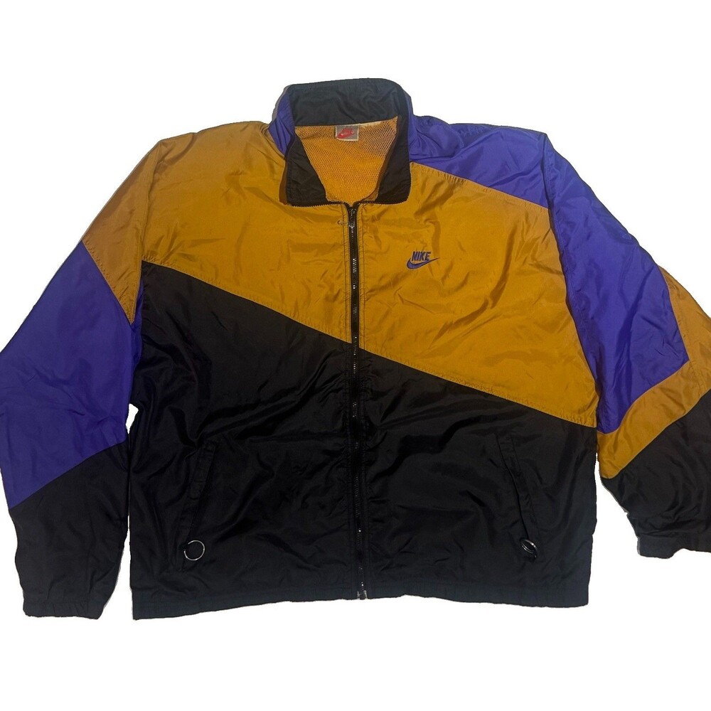 VINTAGE NIKE XXL PULLOVER FULL-ZIP WINDBREAKER JACKET 80's 90's STYLE!